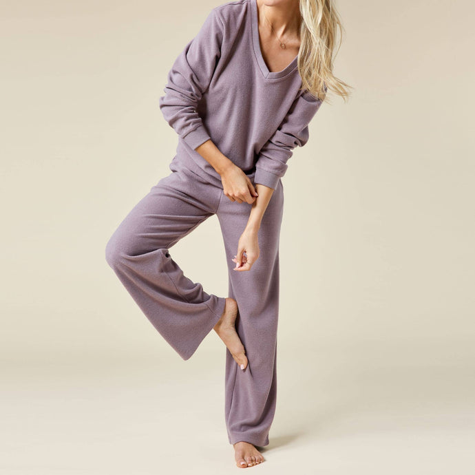 Softies | Vintage Velvet V-Neck with Wide Leg Pant