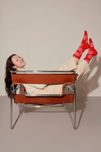 Load image into Gallery viewer, Sutro Bold Dot Crew Socks — Poppy | Hooray Sock Co.