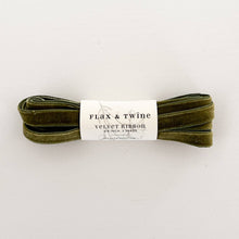 Load image into Gallery viewer, Velvet Ribbon 3/8” (3yds) | Flax &amp; Twine
