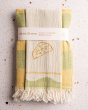 Load image into Gallery viewer, Cheese Hand-Stitched Towel Set | Olive &amp; Loom