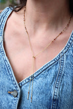 Load image into Gallery viewer, Chocolate Zircon Lariat Necklace | Mickey Lynn