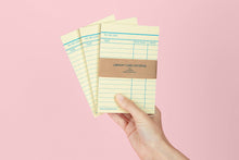 Load image into Gallery viewer, Library Card Notepad - Yellow | Marigold Press
