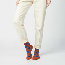 Load image into Gallery viewer, Panhandle Classic Dot Crew Socks — Rust | Hooray Sock Co.