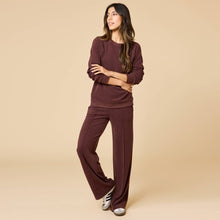Load image into Gallery viewer, Softies | Vintage Velvet Raglan Crew Neck with Pintuck Wide Leg Pant