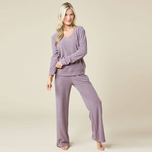 Softies | Vintage Velvet V-Neck with Wide Leg Pant