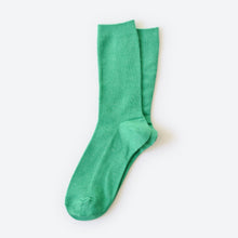 Load image into Gallery viewer, Everyday Solid Crew Socks — Kelly Green | Hooray Sock Co.