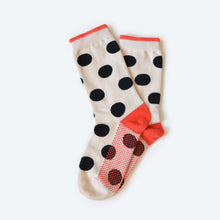 Load image into Gallery viewer, Panhandle Classic Dot Crew Socks — Cream | Hooray Sock Co.