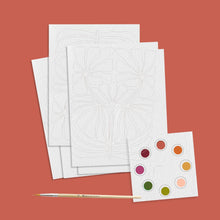 Load image into Gallery viewer, All in One Watercolor Prints/ Postcards : Abstract Flowers | Breathe People