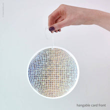 Load image into Gallery viewer, Disco Ball Hangable Birthday Card | Inkello Letterpress