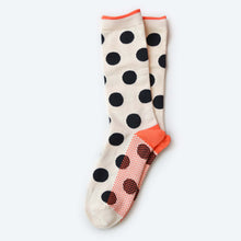 Load image into Gallery viewer, Panhandle Classic Dot Crew Socks — Cream | Hooray Sock Co.