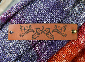 Leather Shawl Cuff with Bronze Stud for Scarves & Shawls | Sunrise Grove