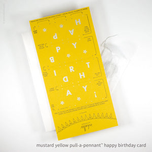 Birthday Pull-A-Pennant™ Greeting Card | Inkello Letterpress