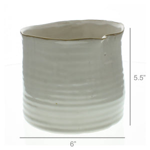 Bower Ceramic Vase (Large Wide) | HomArt