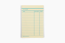 Load image into Gallery viewer, Library Card Notepad - Yellow | Marigold Press