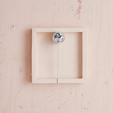 Mirrored Glass Mosaic Ball Plant Pick | Creative Co-op