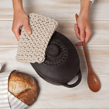 Load image into Gallery viewer, Dove Gray Knit Potholder | Danica Heirloom