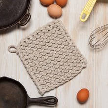 Load image into Gallery viewer, Dove Gray Knit Potholder | Danica Heirloom