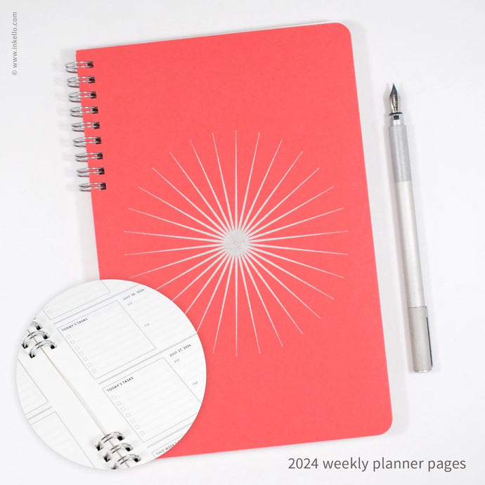 Big Burst Weekly Planner | Inkello Letterpress
