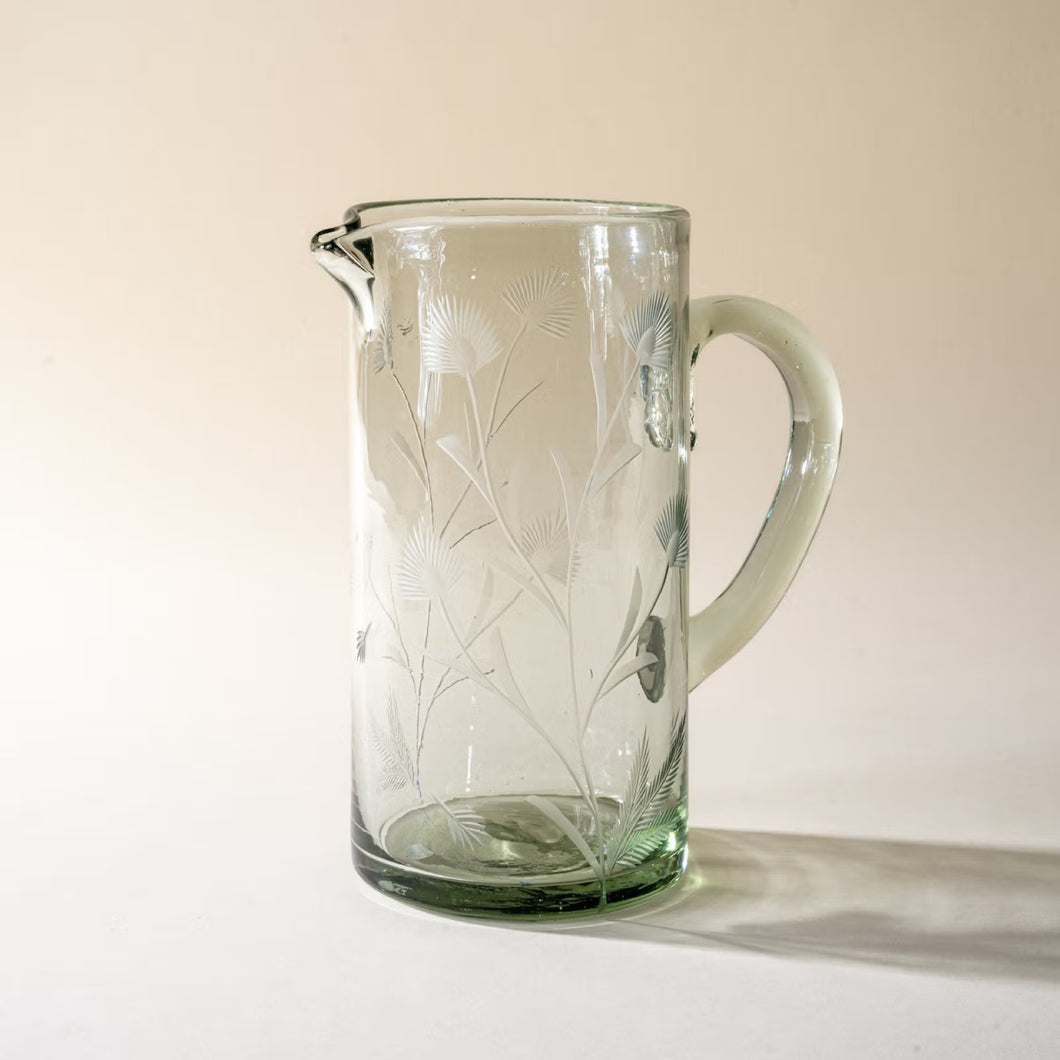 Etched Thistle Recycled Glassware | East Fork Pottery