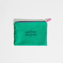 Load image into Gallery viewer, Washed Cotton Zipper Pouch  Kelly Green | Case Study