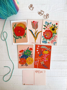Flower Postcard Pack | Dream Folk Studio