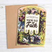 Load image into Gallery viewer, Bad Betty Greeting Co. - You’re Old as Fuck - Vintage Birthday Card