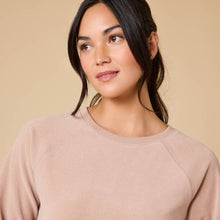 Load image into Gallery viewer, Softies | Vintage Velvet Raglan Crew Neck with Pintuck Wide Leg Pant