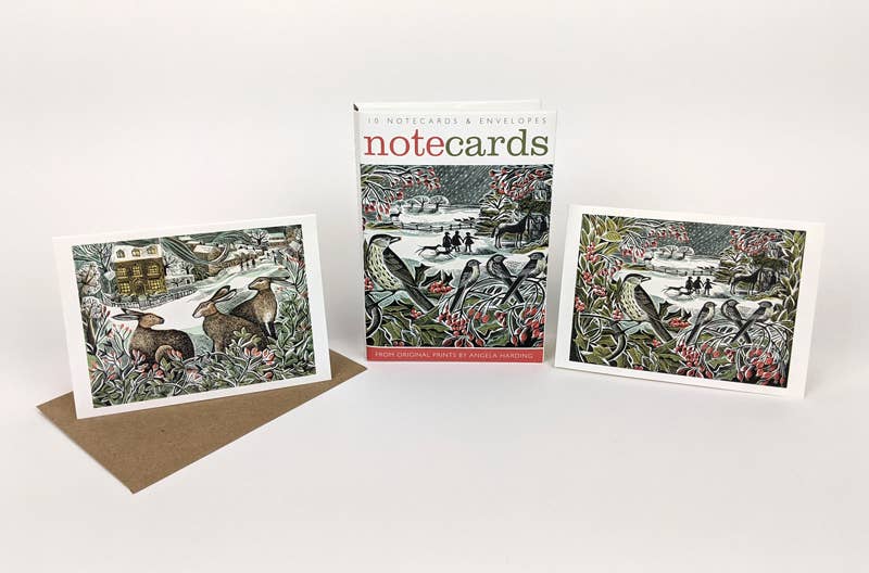 Holly Hedge/We Three Hares Notecards - Angela Harding | Art Angels
