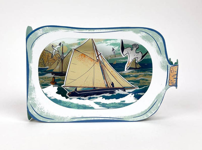 Art Angels | Boat in a Bottle 3D Card by Tom Jay