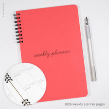 Load image into Gallery viewer, Cursive Design Weekly Planner | Inkello Letterpress