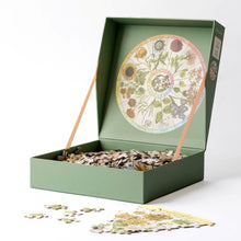 Load image into Gallery viewer, Flower Clock Round Jigsaw Puzzle | Roomytown