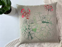 Load image into Gallery viewer, Geraniums Embroidered Pillow | K Studio
