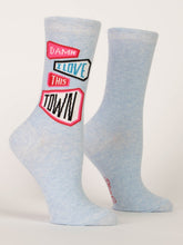 Load image into Gallery viewer, Women&#39;s Crew Socks | Blue Q