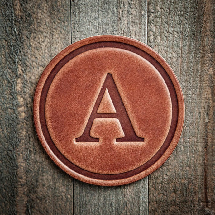 Monogram Leather Coasters | Sugarhouse Leather