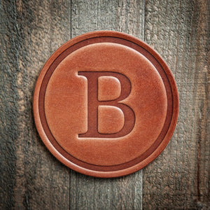 Monogram Leather Coasters | Sugarhouse Leather