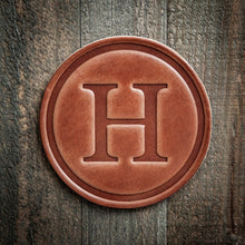 Load image into Gallery viewer, Monogram Leather Coasters | Sugarhouse Leather