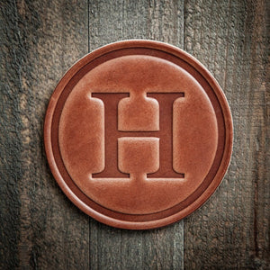 Monogram Leather Coasters | Sugarhouse Leather