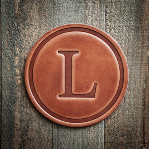 Monogram Leather Coasters | Sugarhouse Leather