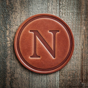 Monogram Leather Coasters | Sugarhouse Leather