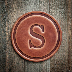 Monogram Leather Coasters | Sugarhouse Leather