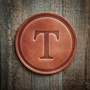 Monogram Leather Coasters | Sugarhouse Leather