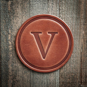 Monogram Leather Coasters | Sugarhouse Leather