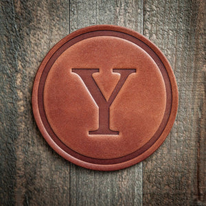 Monogram Leather Coasters | Sugarhouse Leather