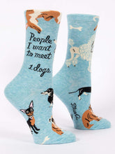 Load image into Gallery viewer, Women&#39;s Crew Socks | Blue Q