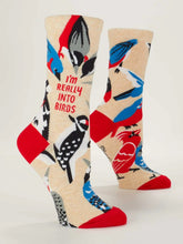 Load image into Gallery viewer, Women&#39;s Crew Socks | Blue Q