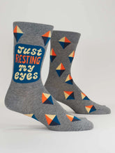 Load image into Gallery viewer, Men&#39;s Crew Socks | Blue Q