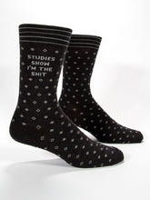 Load image into Gallery viewer, Men&#39;s Crew Socks | Blue Q
