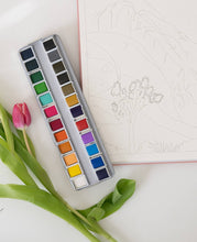 Load image into Gallery viewer, Bailey Rae Studio | 24 Color Watercolor Paint Palette