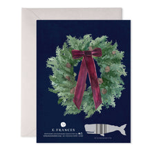 Load image into Gallery viewer, Velvet Bow Wreath Holiday Card Boxed Set | E. Frances Paper