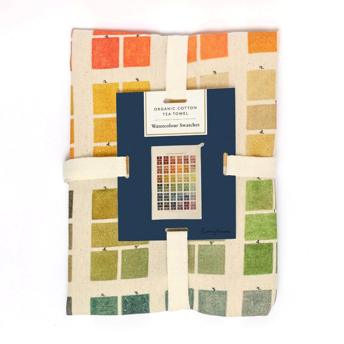 Watercolor Swatches Organic Cotton Tea Towel | Roomytown